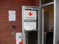 American Red Cross Shelter Entrance.